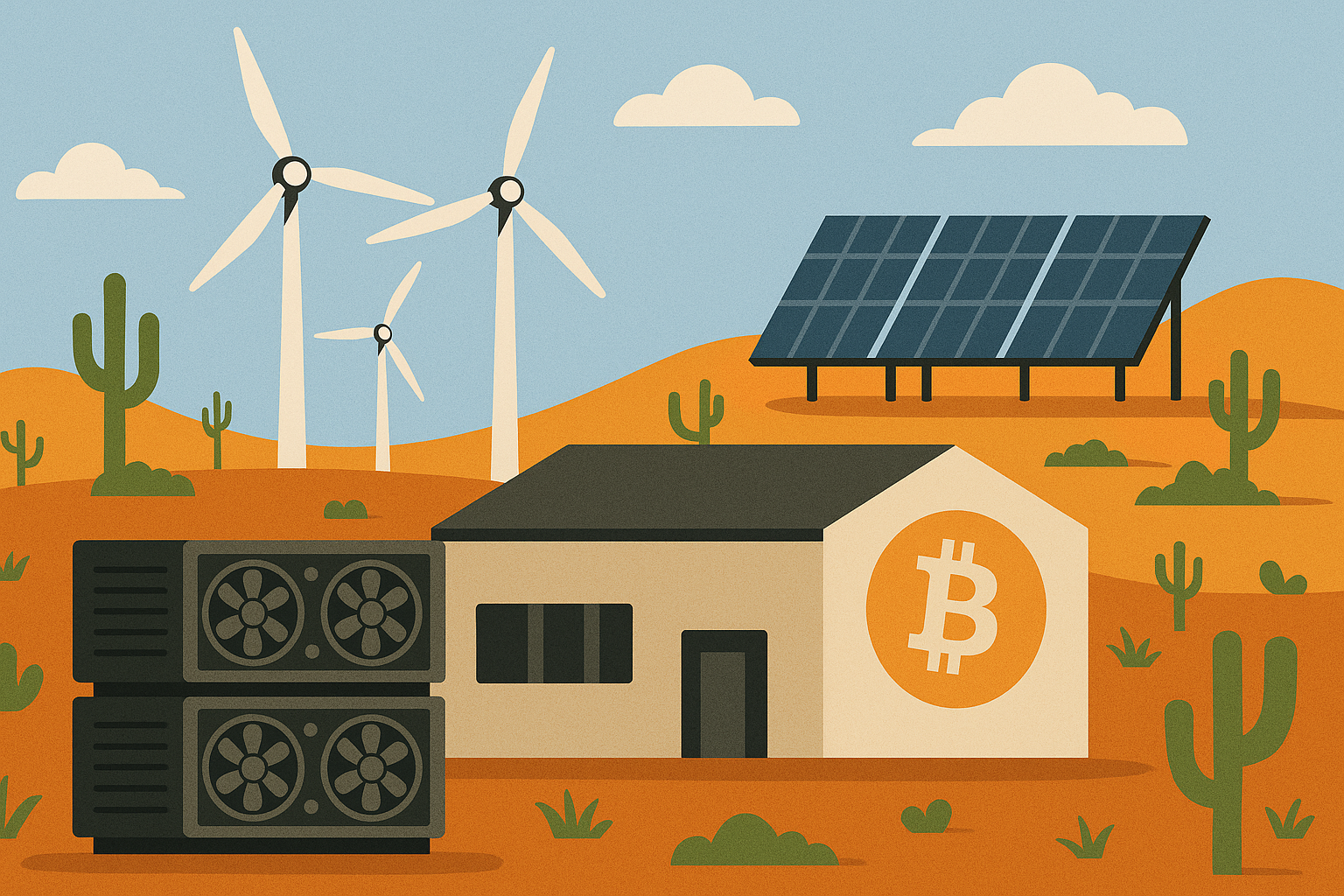 Mineração de Bitcoin com energia renovável